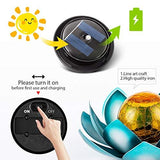Huaxu Solar Light Outdoor Metal Glass Decorative Waterproof Garden Light LED Lotus Flower Table Lamp - Glow-Paradise