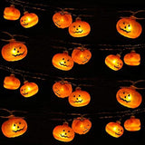 DomeStar Halloween String Lights, 10ft 20LED Pumpkin Lights Battery Operated Pumpkin Lights for Halloween Thanksgiving Decorations - Glow-Paradise