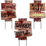 Liecho self-Designed Halloween Decorations Yard Signs Stakes Props Outdoor Decor Scary Zombie Vampire Graves Holiday Party Supplies 3 Pack(15" x 12") - Glow-Paradise
