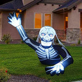 GOOSH 5 FT Height Halloween Inflatables Outdoor Skeleton Zombie Raising a Hand Up with Long Fingers, Blow Up Yard Decoration Clearance with LED Lights Built-in for Holiday/Party/Yard/Garden - Glow-Paradise