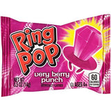 Ring Pop Individually Wrapped Back to School Purple Very Berry Punch Party Pack – 30 Count Very Berry Punch Flavored Purple Candy Lollipop Suckers - Purple Candy for School Treats & Care Packages - Glow-Paradise