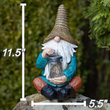 VP Home Firefly Jar Gnome Solar Powered LED Outdoor Decor Garden Light - Glow-Paradise