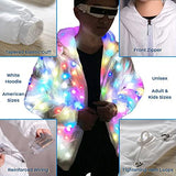 Unisex Light Up LED Jacket American Sizes Adult Kids Clothing Apparel Outfit Dance Club Rave Glow - Women M - Glow-Paradise