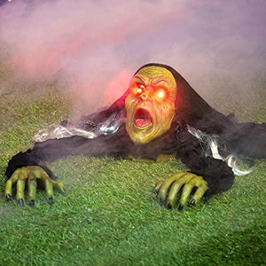 JOYIN Halloween Décor Groundbreaker Zombie with Sound and Flashing Eyes for Yard Decorations - Glow-Paradise