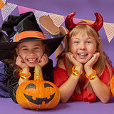 ArtCreativity Light Up Halloween Bracelets, Set of 6, Jack o Lantern Wristbands for Kids with 3 Light-Up Modes, LED Halloween Costume Accessories, Halloween Party Favors and Non-Candy Treats - Glow-Paradise