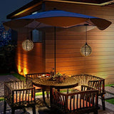 Hanging Solar Lanterns, Large Hanging Solar Lights Outdoor, Metal Waterproof Garden Solar Lanterns Decorations for Yard Tree Fence Patio and Pathway - Glow-Paradise