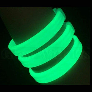 22 Inch Glow Stick Necklaces (Green Color, 25 Counts Per Pack) - Glow-Paradise