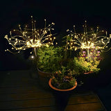 Anordsem Solar Garden Lights Solar Firework Lights Solar Powered String Light with 2 Lighting Modes Twinkling and Steady-ON for Garden, Patio, Yard, Flowerbed, Parties (Warm White) - Glow-Paradise