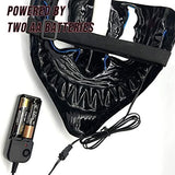 Xcovpds Halloween Scary LED Mask Costume Light Up Mask with 3 Lighting Modes EL Mask for Halloween Costume Cosplay Party - Halloween Glowing Mask for Men Women Kids(Red - Glow-Paradise
