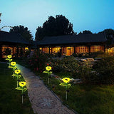 4 Pack Ostritec Solar Sunflower Lights Outdoor Flower Garden Stake Lights,Waterproof LED Solar Powered Sunflower Lights Thanksgiving Christmas Gift Decor for Grave Patio Yard Pathway Wedding Party - Glow-Paradise
