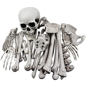 28 Pieces Skeleton Bones and Skull for Halloween Decor or Spooky Graveyard Ground Decoration - Glow-Paradise