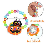 CCINEE 10pcs Halloween Led Bracelets, Light Up Toys Beaded Flashing for Non Candy Treats Halloween Party Favors Halloween Toys Kids Goody Bag Fillers Glow in the Dark Party Supplies(10 Styles) - Glow-Paradise