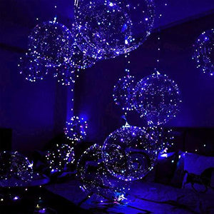 Light Up Led Balloons, 12 Pack Party Balloon Cell Battery Inflated Size 22 Inches 3 Mode Flashing String Lights Clear Balloon, for Birthday Wedding Decorations (4 Colors) - Glow-Paradise
