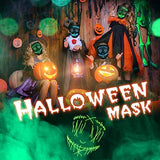ILEBYGO Halloween LED Purge Mask Scary Light Up Mask with EL Wire 3 Flashing-Modes for Halloween Festival, Party, Cos Play (Green) - Glow-Paradise