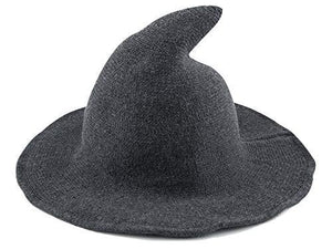 Edoneery Halloween Witch Hat for Women Wide Brim Foldable Pointed Cap for Halloween Party Costume Accessory - Glow-Paradise