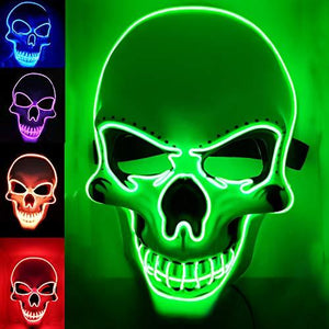 Halloween Mask LED Light up Costumes Scary Mask for Party Supplies Favor - Glow-Paradise