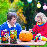 JOYIN 72 Pcs Halloween Small Plastic Treat Bags with 6 Character Designs, Halloween Mini Candy Bags, Small Trick or Treat Bags, Plastic Goodie Bags for Halloween Party Favors - Glow-Paradise