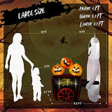 DECORLIFE 6FT Halloween Inflatables, Blow up Ghost with Pumpkin Cart, Outdoor Halloween Decorations with Built-in LED Lights for Lawn, Garden, Yard - Glow-Paradise