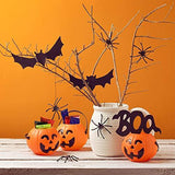 HANSGO Mini Halloween Portable Pumpkin Bucket, 12PCS 2.5 inches Small Halloween Pumpkin Candy Buckets Children Trick or Treat Bags - Glow-Paradise