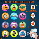 EZIGO 12Pcs Halloween Party Favors for Kids Halloween Stress Balls Squishy Toys Stress Relief Sensory Balls Halloween Goodie Bag Fillers Halloween Treats Non Candy Novelty Halloween Toys Prizes Gifts - Glow-Paradise