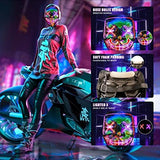 Halloween Purge Mask Light up - CHAOYU LED Scary Face Mask 2 Color Glow Mask with 3 Light Modes Masquerade Costume for Adults Kids Men Women(Red & Purple) - Glow-Paradise