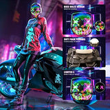 Halloween Purge Mask Light up - CHAOYU LED Scary Face Mask 2 Color Glow Mask with 3 Light Modes Masquerade Costume for Adults Kids Men Women(Green & Pink) - Glow-Paradise
