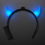 LED Light Up Devil Horns (Blue Color, 1 Quantity Per Pack) - Glow-Paradise