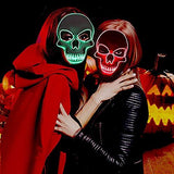 Led Masks Halloween Masks for Adults Scary for Halloween Festival Party with 3 Flash Modes Red Face Transforming Led Mask - Glow-Paradise