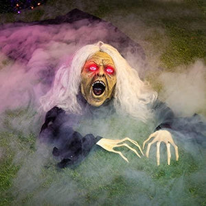 JOYIN Halloween Outdoor Decoration Light up with Grounderbreaker with Sound Effect, Scary Halloween Props Décor Best Halloween Decorations, Haunted House Outdoor, Lawn, Yard Decor - Glow-Paradise