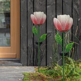 Roaming Light 2 Pack Solar Flowers，Solar Lights Outdoor Garden Flowers, Solar Garden Lights Waterproof for Patio Yard Walkway Pathway Lawn Decorations（Tulip） - Glow-Paradise
