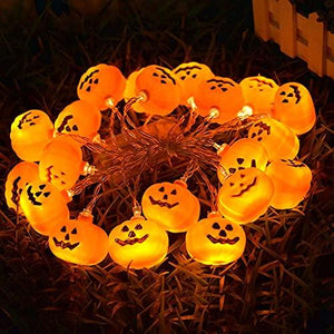 DomeStar Halloween String Lights, 10ft 20LED Pumpkin Lights Battery Operated Pumpkin Lights for Halloween Thanksgiving Decorations - Glow-Paradise