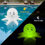 SEMANJLL Floating Pool Light, Solar Powered 20 inch Inflatable Octopus with Cute Expression LED Pool Ball Floating Lights Outdoor Decoration for Pool Yard Party (1 PCS) - Glow-Paradise