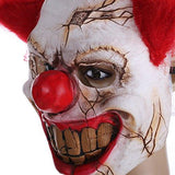 Halloween Latex Clown Mask With Hair for Adults,Halloween Costume Party Props Masks (red hair) - Glow-Paradise