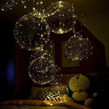 Light Up Led Balloons, 12 Pack Party Balloon Cell Battery Inflated Size 22 Inches 3 Mode Flashing String Lights Clear Balloon, for Birthday Wedding Decorations (Warm White) - Glow-Paradise