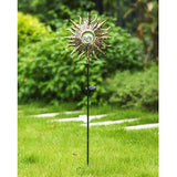 TAKE ME Sun Solar Lights Garden Outdoor,Waterproof Metal Decorative Stakes for Walkway,Yard,Lawn,Patio - Glow-Paradise