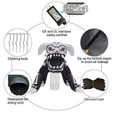 GOOSH 5 Feet Length Halloween Inflatable Puppy Skeleton Dog with Built-in Flashing Red F5 Lights, Blow Up Yard Decoration Clearance with LED Lights Built-in for Holiday/Party/Yard/Garden - Glow-Paradise