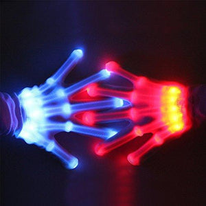 LED Gloves, Theefun Light Up Gloves with 12 Colors and 2 Modes, Flashing Finger Led Gloves for 8-14 Years Old Boys & Girls, Cool Party Favor Toys for Halloween Christmas Birthday, 8 Batteries Included - Glow-Paradise