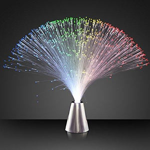 Light Up Fiber Optic Party Centerpieces with Color Changing LED Lights (Set of 12) - Glow-Paradise