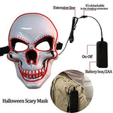 Light Up Halloween Masks LED Light Up Mask for Halloween Festival Party with 3 Flash Modes Oranges - Glow-Paradise