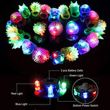 36 Pack LED Glow Rings Halloween Party Favors for Kids - Flashing Rings Glow in The Dark Party Supplies, LED Light Up Rings and Goody Bags - Glow-Paradise