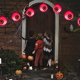 Xingpold Solar Halloween Decorations Red Eyeball String Lights Outdoor, 30 LED 21 FT Waterproof Halloween Lights for Halloween Parties, Home, Holiday, Window, Christmas, Halloween Gifts, Garden, Red - Glow-Paradise