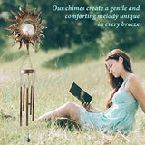 Sun Wind Chimes, for Mother in Law,Gardening Gifts,Solar Windchime,mom Gifts from Daughter,Gifts for Grandma,Gift for Women,Aunt, Birthday Unique Friend Decor Gift - Glow-Paradise
