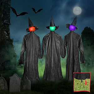 3 Witches Halloween Decorations Outdoor 5'5