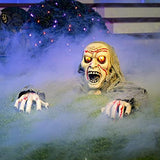 Halloween Light-Up Zombie Groundbreaker Animated with bloodstain and Creepy Sound for Halloween Outdoor, Lawn, Yard, Patio Decoration, Halloween Haunted House Decorations - Glow-Paradise