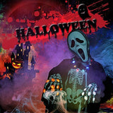 Halloween Eve Costume Party Accessories, Lighting Up LED Necklace Set of 3, Ghost, Jack O Lantern Pumpkin, Skull for Trick or Treating Door to Door Parade Procession - Glow-Paradise