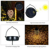 Hanging Solar Lanterns, Garden Solar Lights Outdoor, Waterproof Metal Solar Powered LED Lanterns Decorative for Pathway Patio Yard Walkway - Glow-Paradise