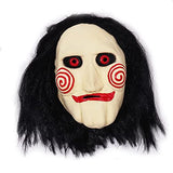 The Puppet Mask, Halloween Party Role Play Costume Latex Horror Scary Billy Cosplay Mask with Hair Dress Up Mask for Masquerade Props - Glow-Paradise