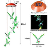Hummingbird gift,solar sind shimes,gifts for all mom/grandma/women/aunt /daughte/friend /niece/sister/teacher/dad, mother birthday gift, gardening gifts,windchimes outside, perfect for patio, garden - Glow-Paradise