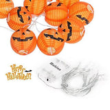 Halloween Lights,Makion Halloween Decorations Fairy Lights 2.5M/8.2FT 10 Led Pumpkin Lanterns Battery Powered String Lights - Glow-Paradise
