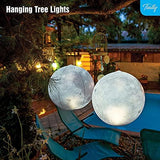 TIALLY Full Moon Floating Pool Lights Solar Powered - 14" Inflatable Solar Pool Lights That Float - Waterproof Light up Pool Floats for Pool Party Decorations - Pool Gifts for Pool Owners (2 Pack) - Glow-Paradise
